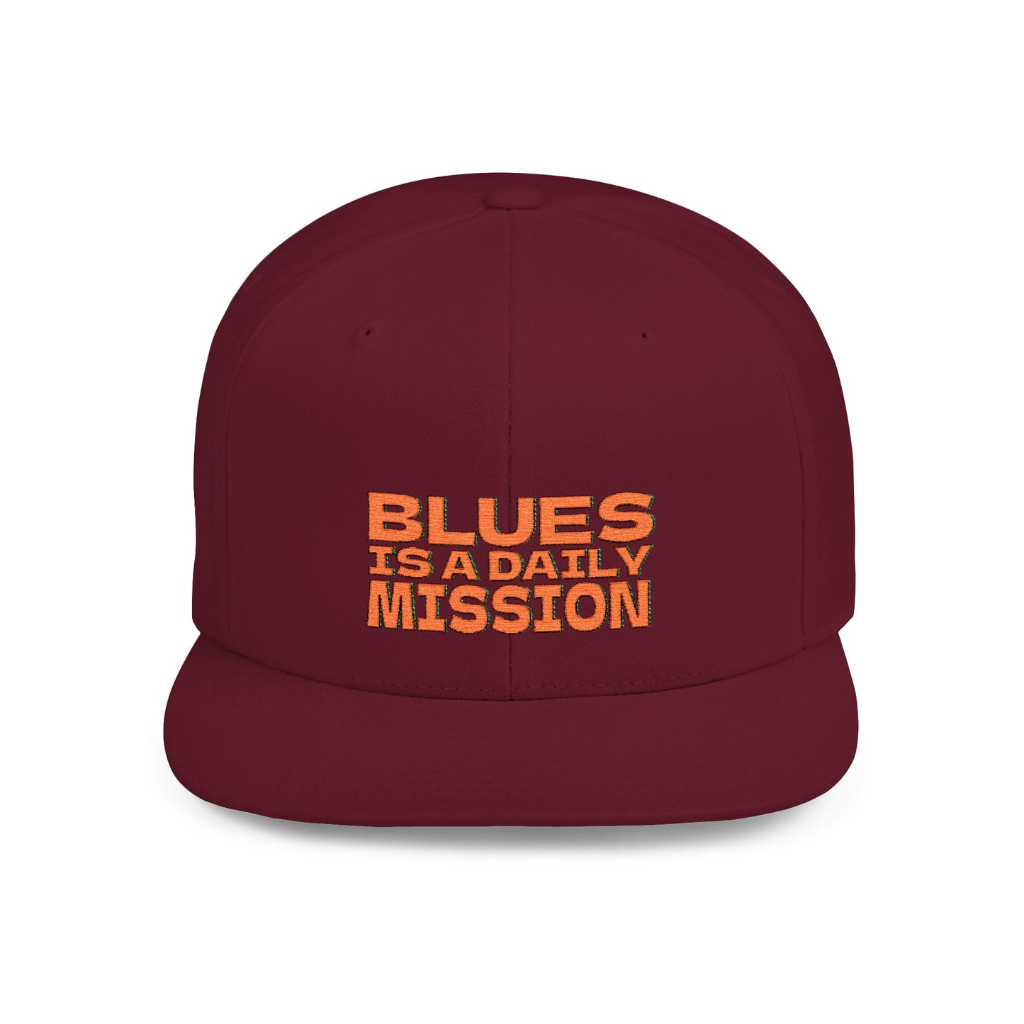 Blues is a daily Mission - Motto by Andrea De Luca - Snapback Hat – Cappello in stile Americano per amanti del Blues
