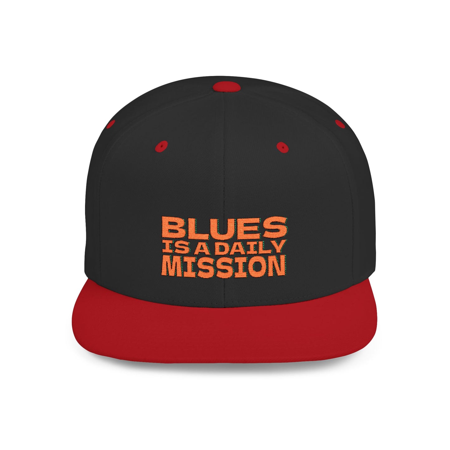 Blues is a daily Mission - Motto by Andrea De Luca - Snapback Hat – Cappello in stile Americano per amanti del Blues