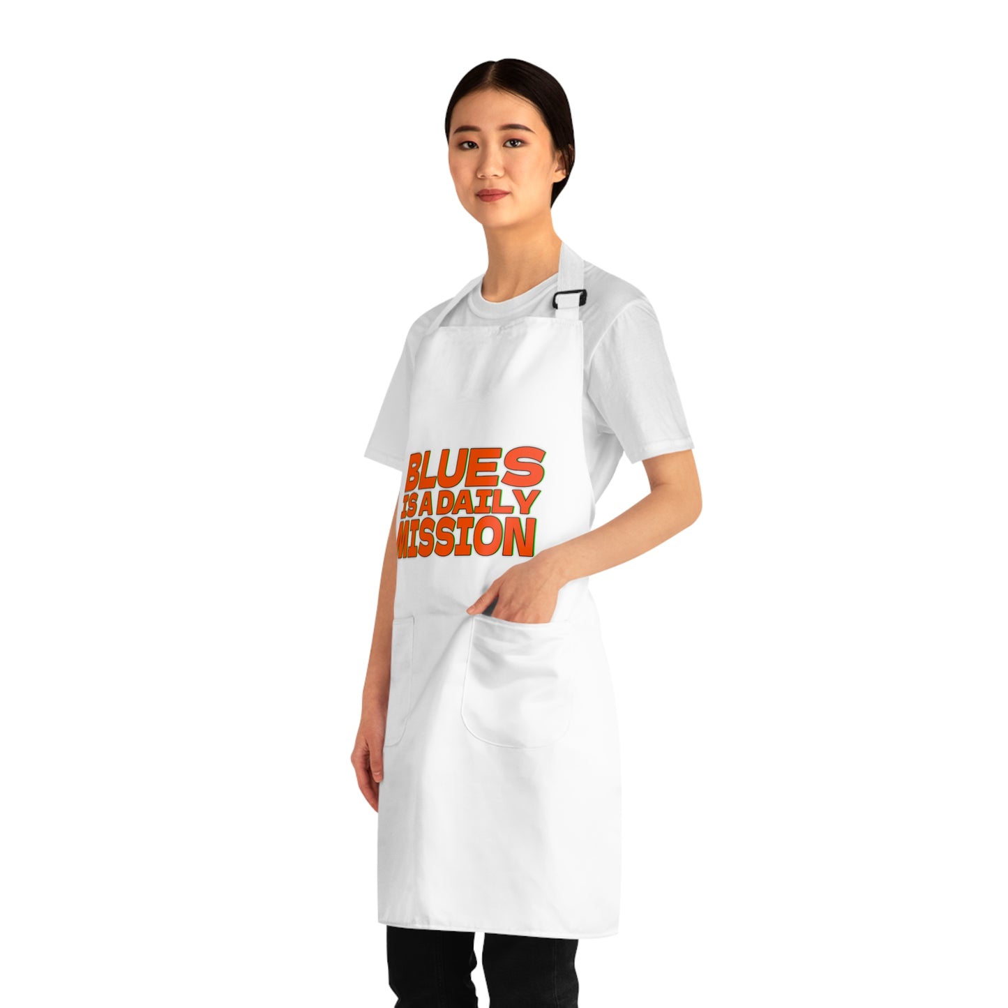 Blues is a daily Mission-Driven Cooking Apron - Perfect for Blues Lovers
