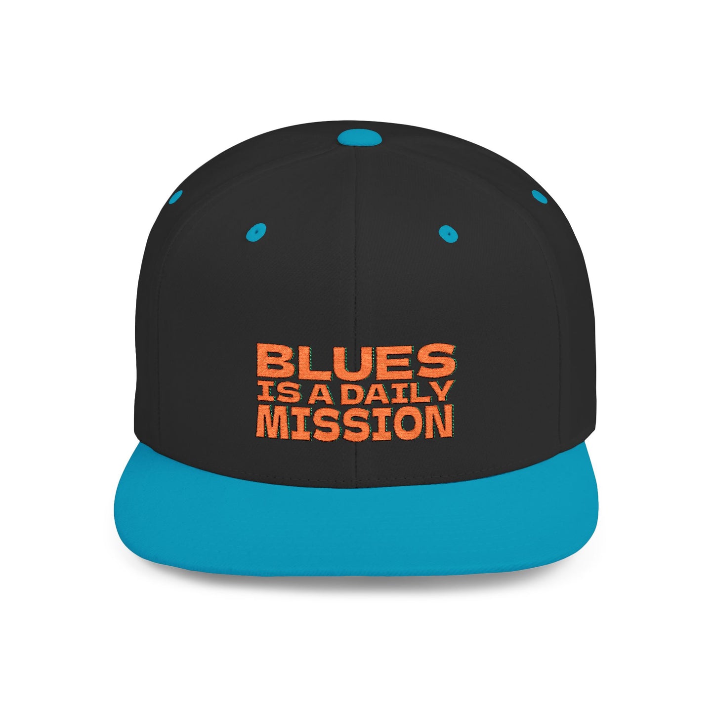 Blues is a daily Mission - Motto by Andrea De Luca - Snapback Hat – Cappello in stile Americano per amanti del Blues