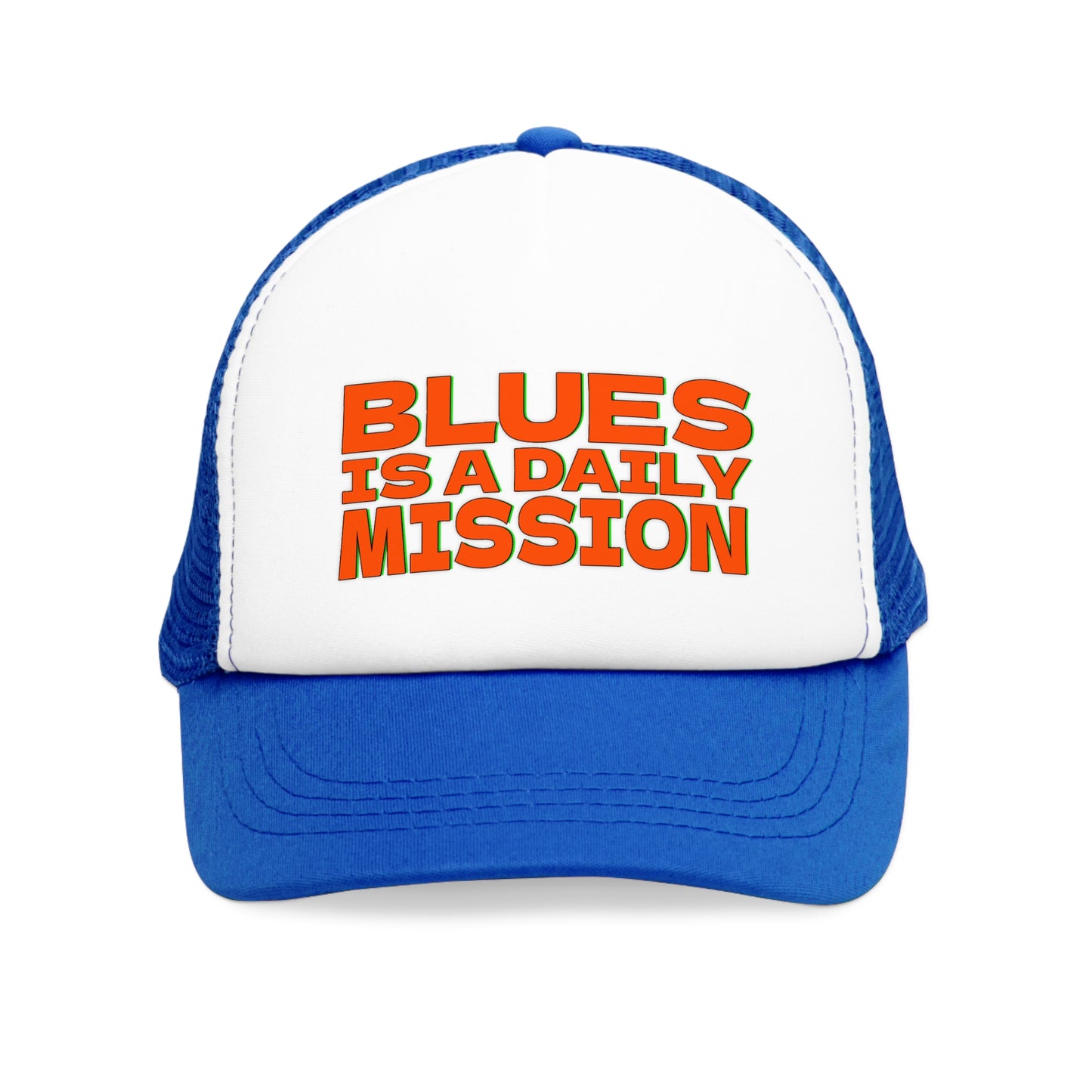 Blues is a daily Mission - Mesh Cap – Stylish Trucker Hat for Music Lovers - Cappellino con visiera LifeStyle