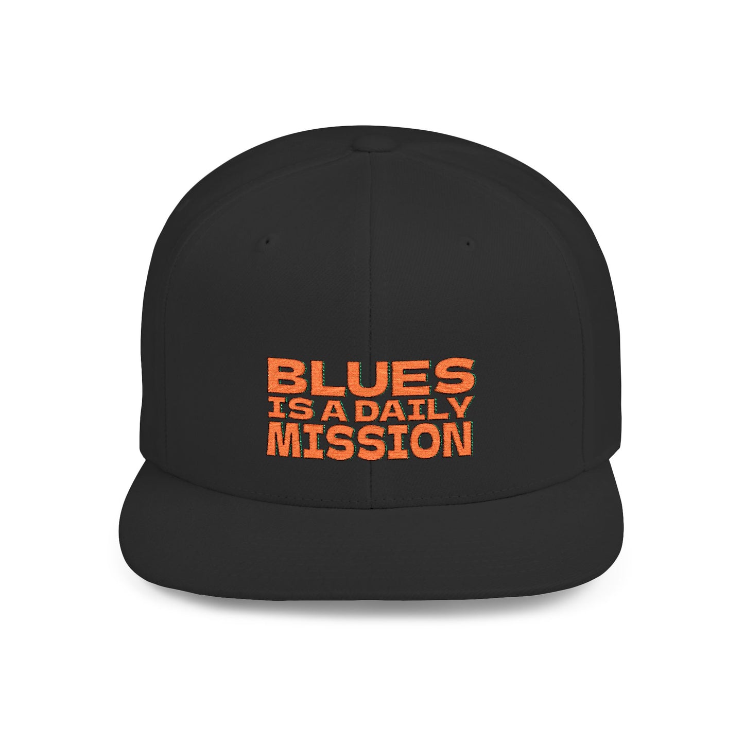 Blues is a daily Mission - Motto by Andrea De Luca - Snapback Hat – Cappello in stile Americano per amanti del Blues