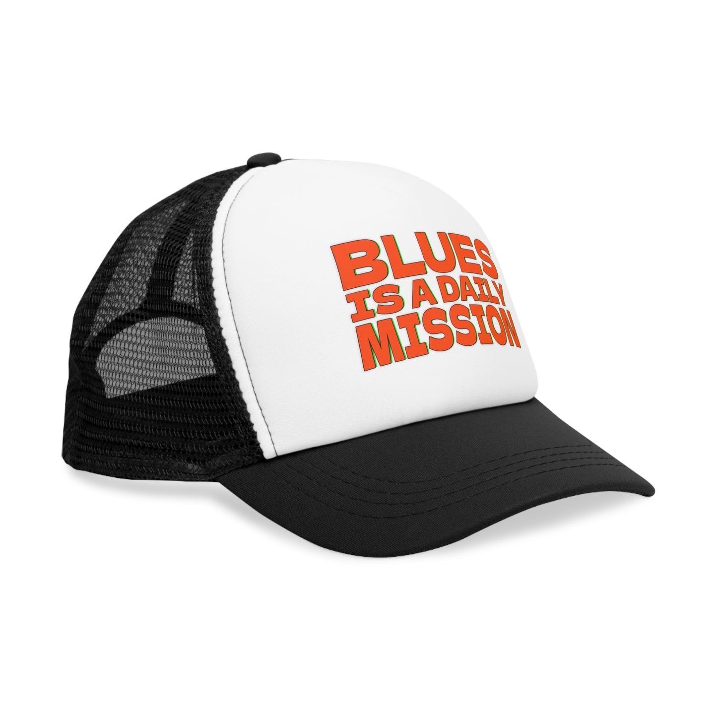 Blues is a daily Mission - Mesh Cap – Stylish Trucker Hat for Music Lovers - Cappellino con visiera LifeStyle