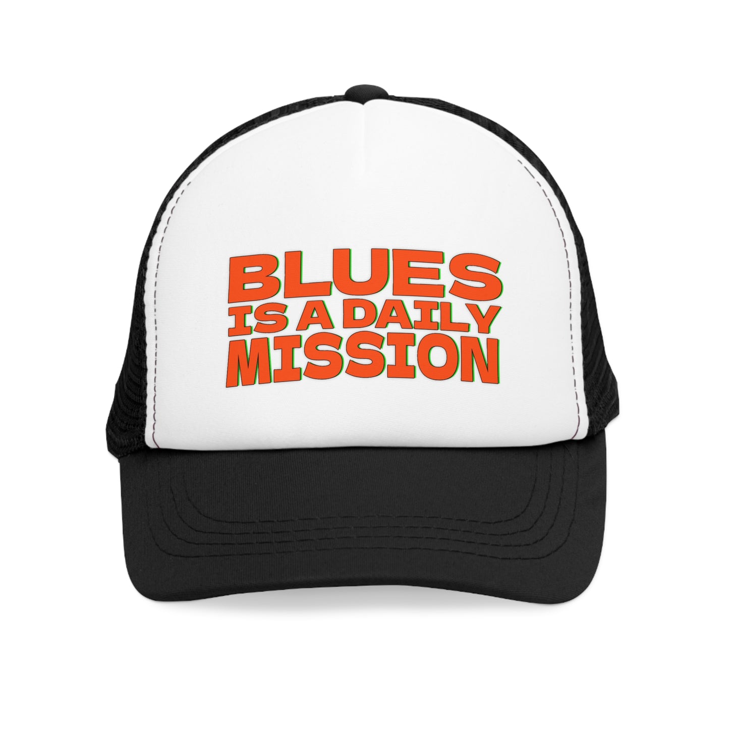 Blues is a daily Mission - Mesh Cap – Stylish Trucker Hat for Music Lovers - Cappellino con visiera LifeStyle