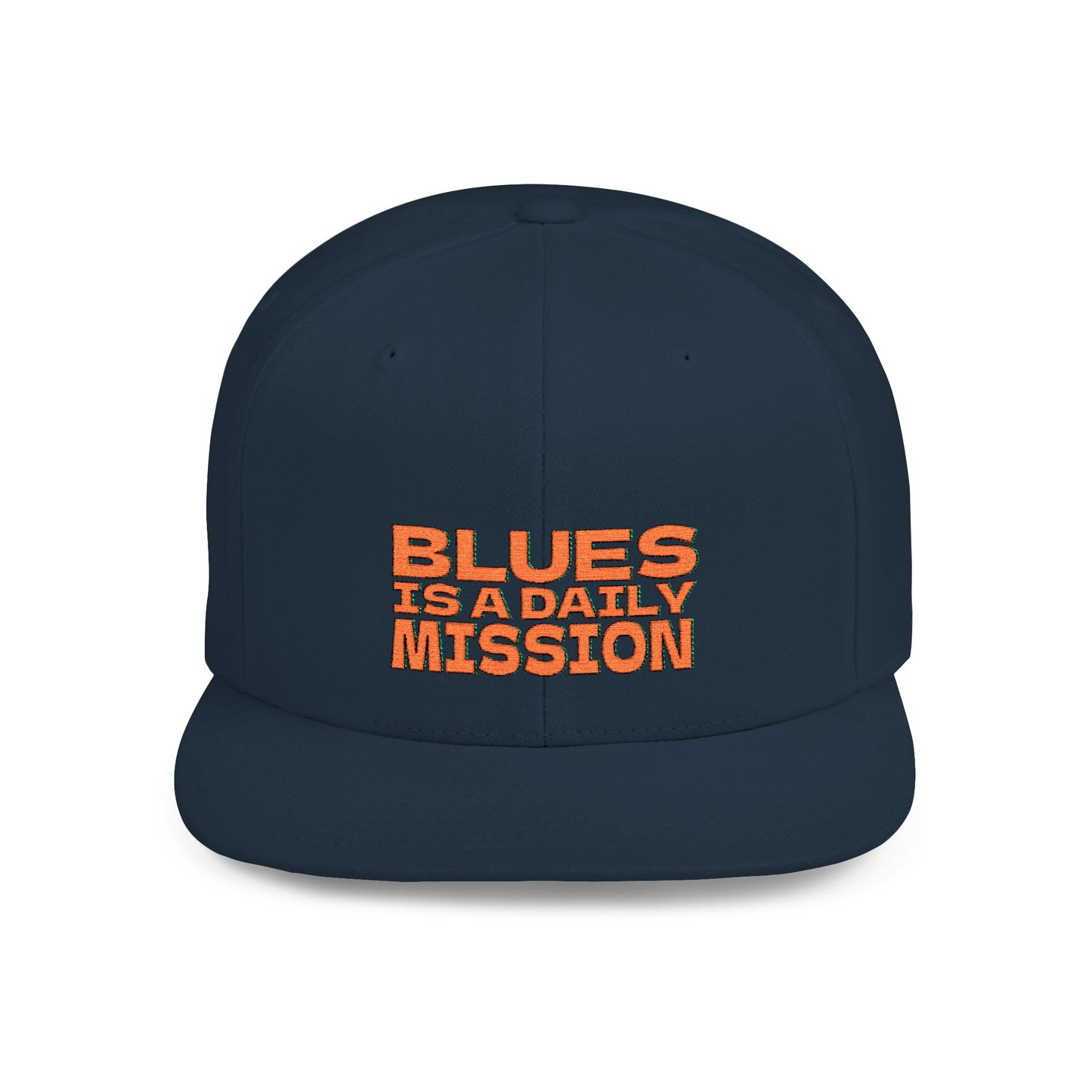 Blues is a daily Mission - Motto by Andrea De Luca - Snapback Hat – Cappello in stile Americano per amanti del Blues