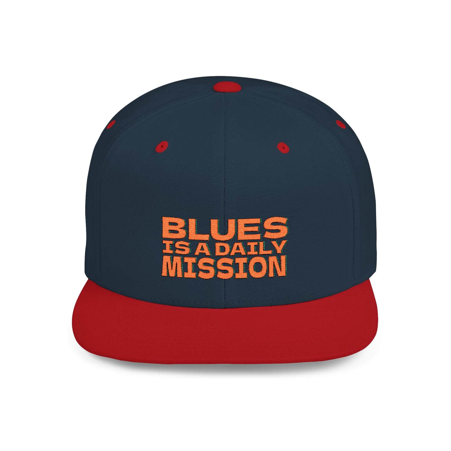 Blues is a daily Mission - Motto by Andrea De Luca - Snapback Hat – Cappello in stile Americano per amanti del Blues