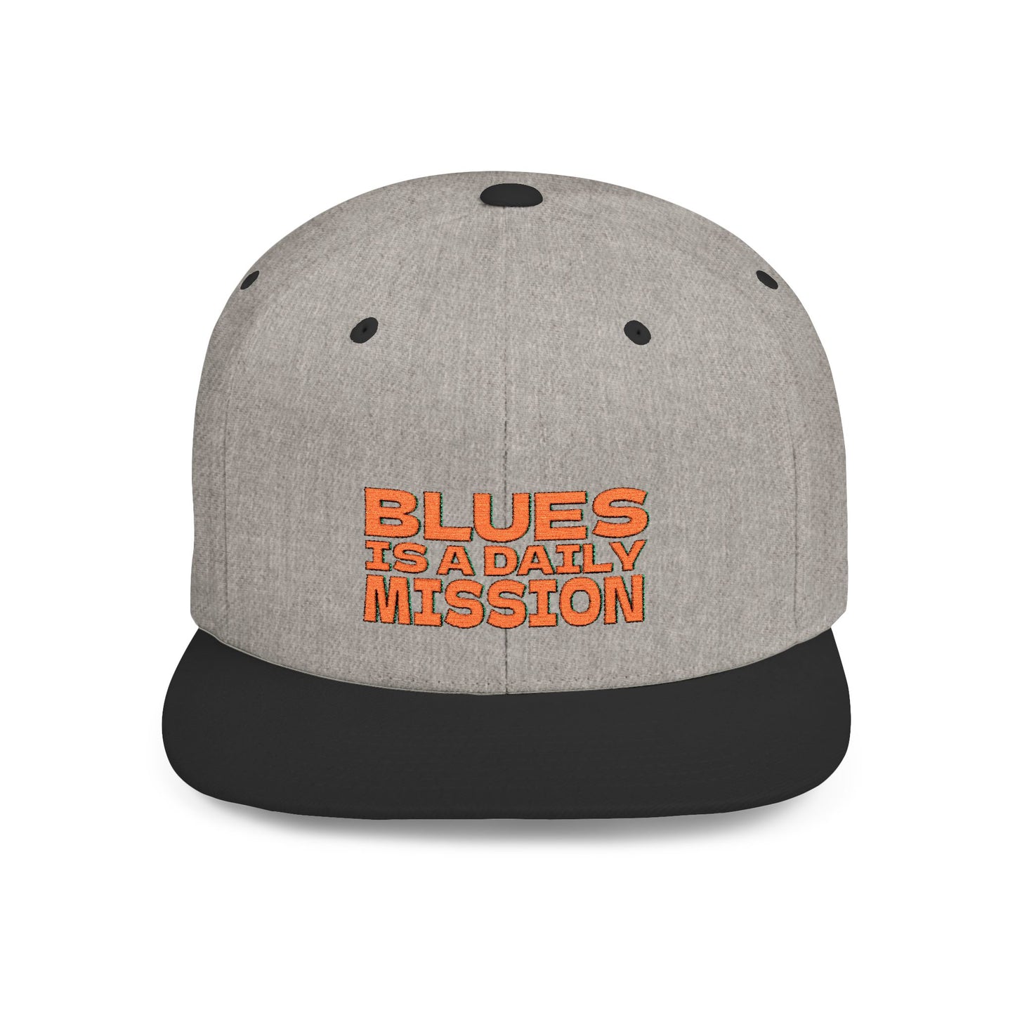 Blues is a daily Mission - Motto by Andrea De Luca - Snapback Hat – Cappello in stile Americano per amanti del Blues