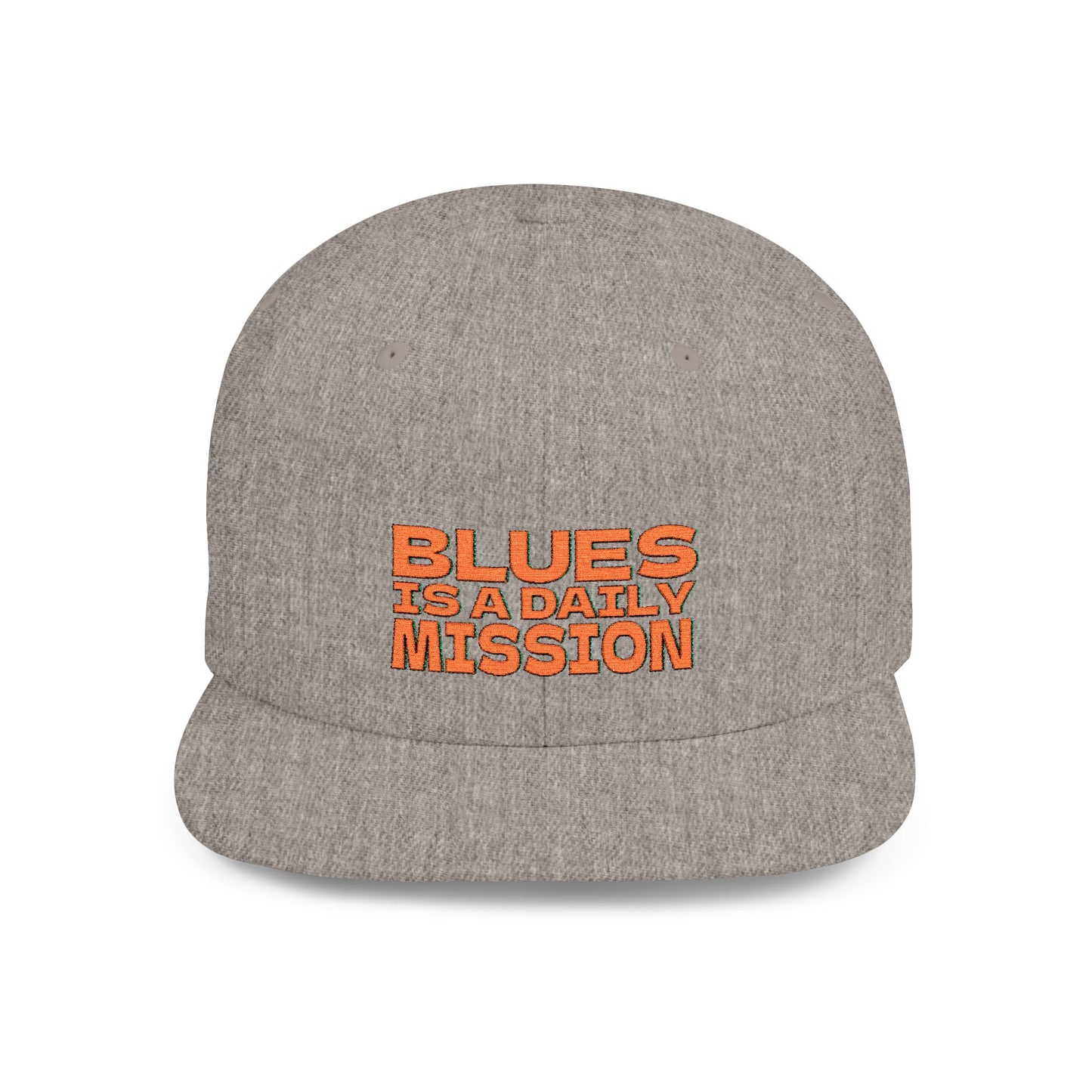 Blues is a daily Mission - Motto by Andrea De Luca - Snapback Hat – Cappello in stile Americano per amanti del Blues