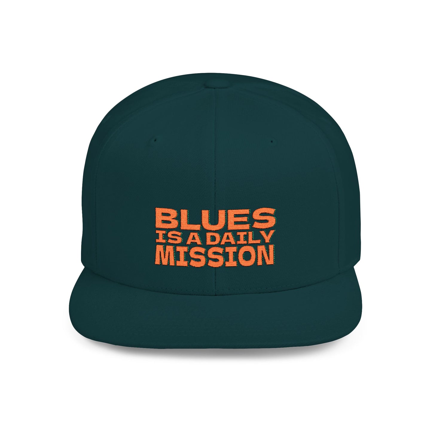 Blues is a daily Mission - Motto by Andrea De Luca - Snapback Hat – Cappello in stile Americano per amanti del Blues