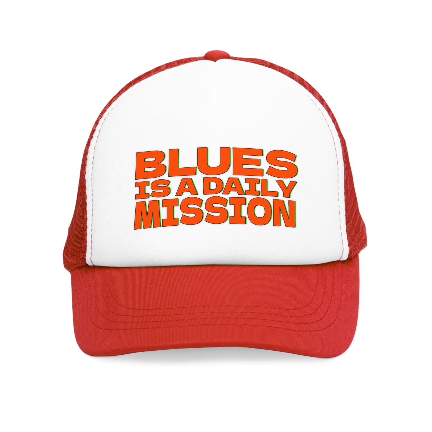 Blues is a daily Mission - Mesh Cap – Stylish Trucker Hat for Music Lovers - Cappellino con visiera LifeStyle