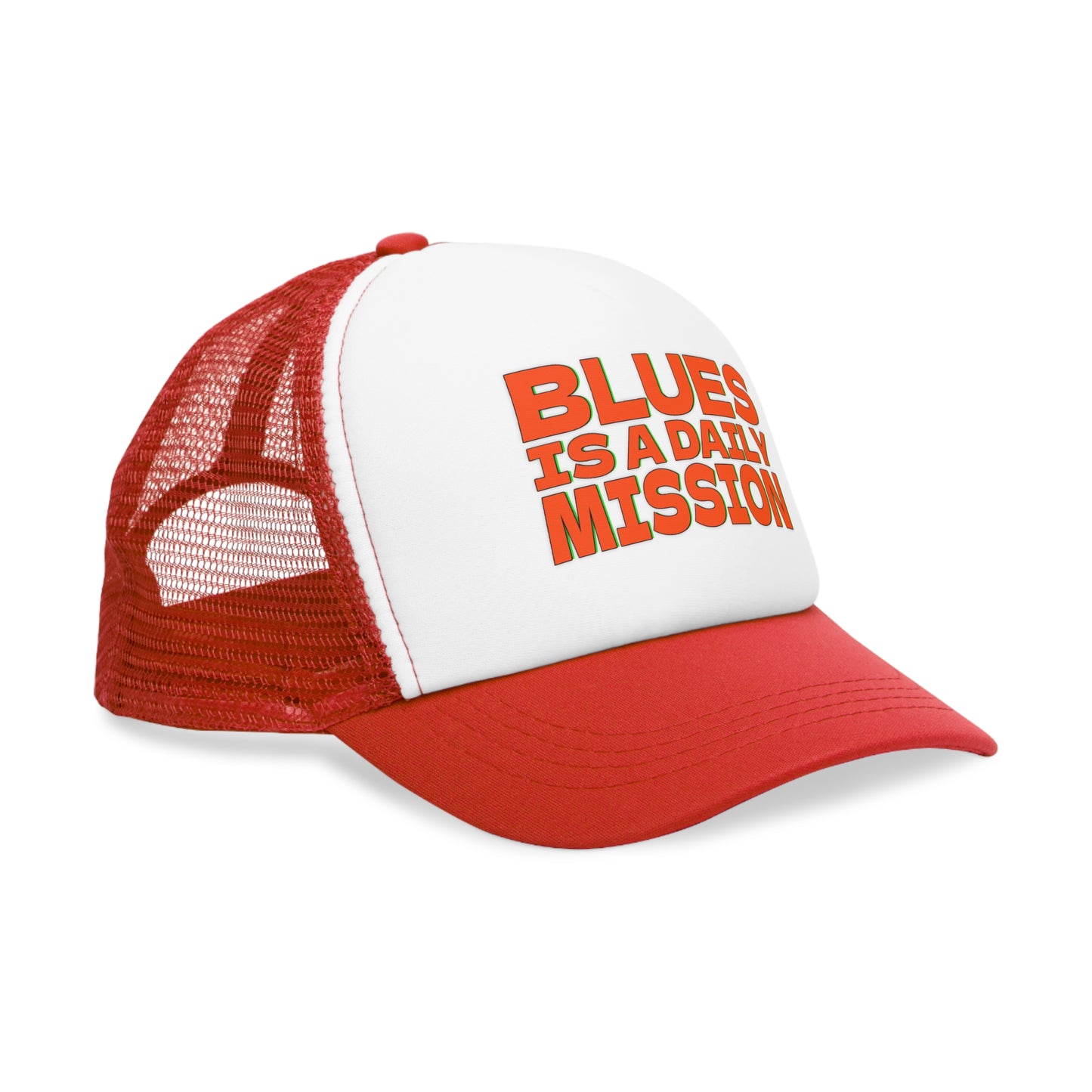 Blues is a daily Mission - Mesh Cap – Stylish Trucker Hat for Music Lovers - Cappellino con visiera LifeStyle