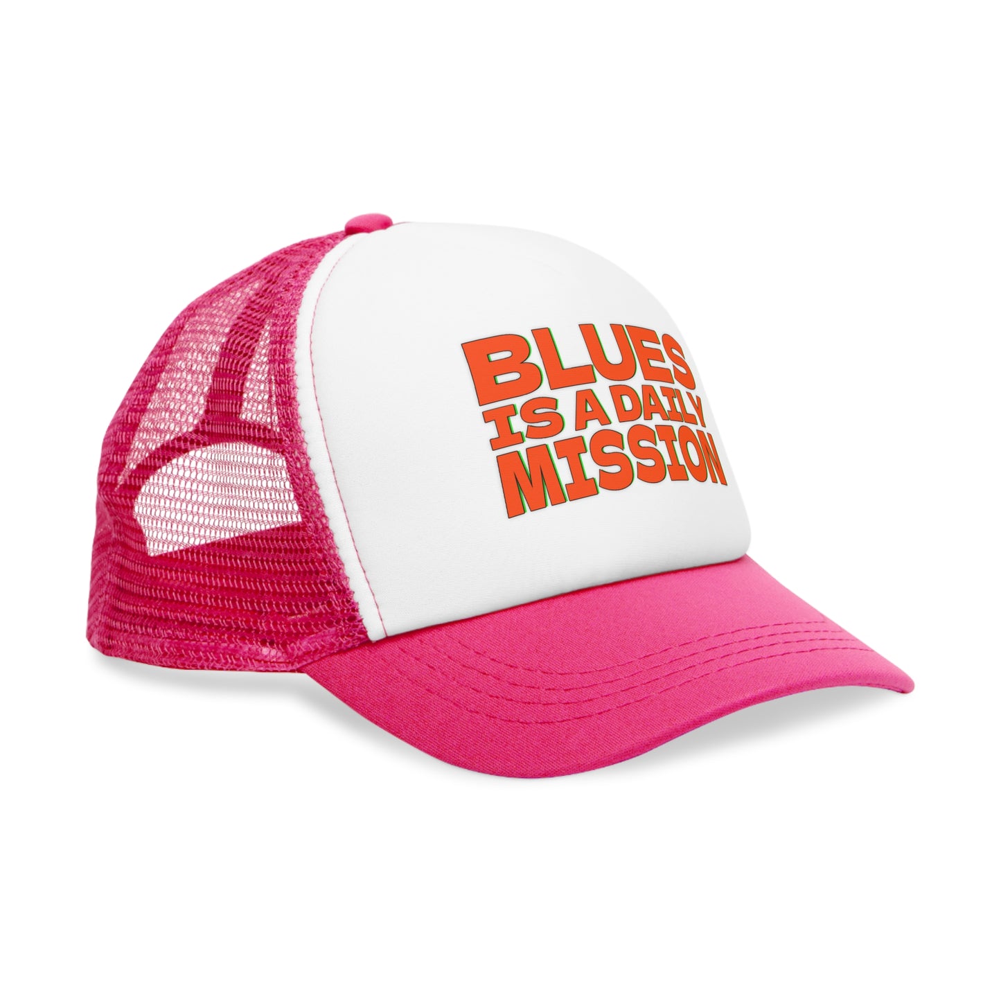 Blues is a daily Mission - Mesh Cap – Stylish Trucker Hat for Music Lovers - Cappellino con visiera LifeStyle