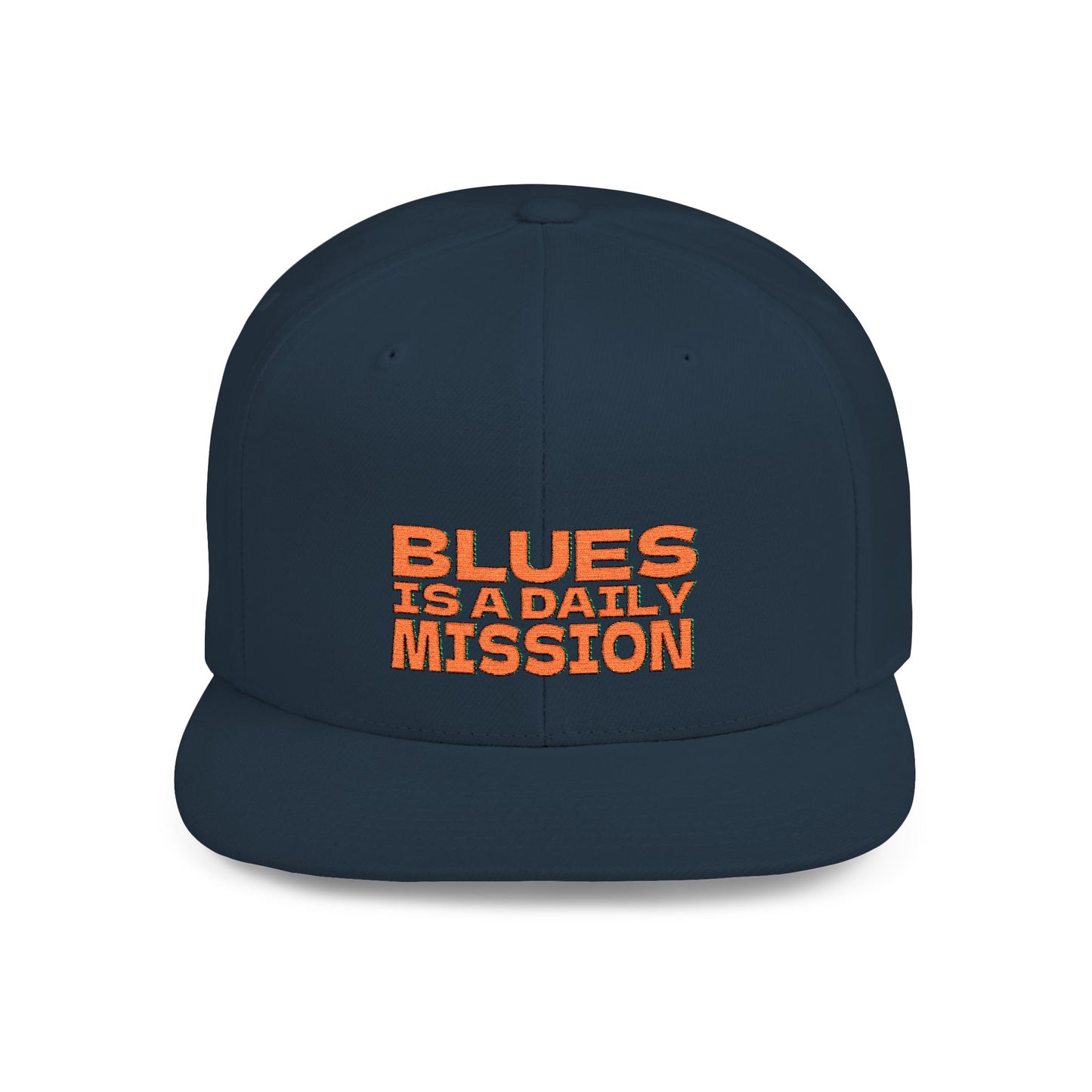 Blues is a daily Mission - Motto by Andrea De Luca - Snapback Hat – Cappello in stile Americano per amanti del Blues