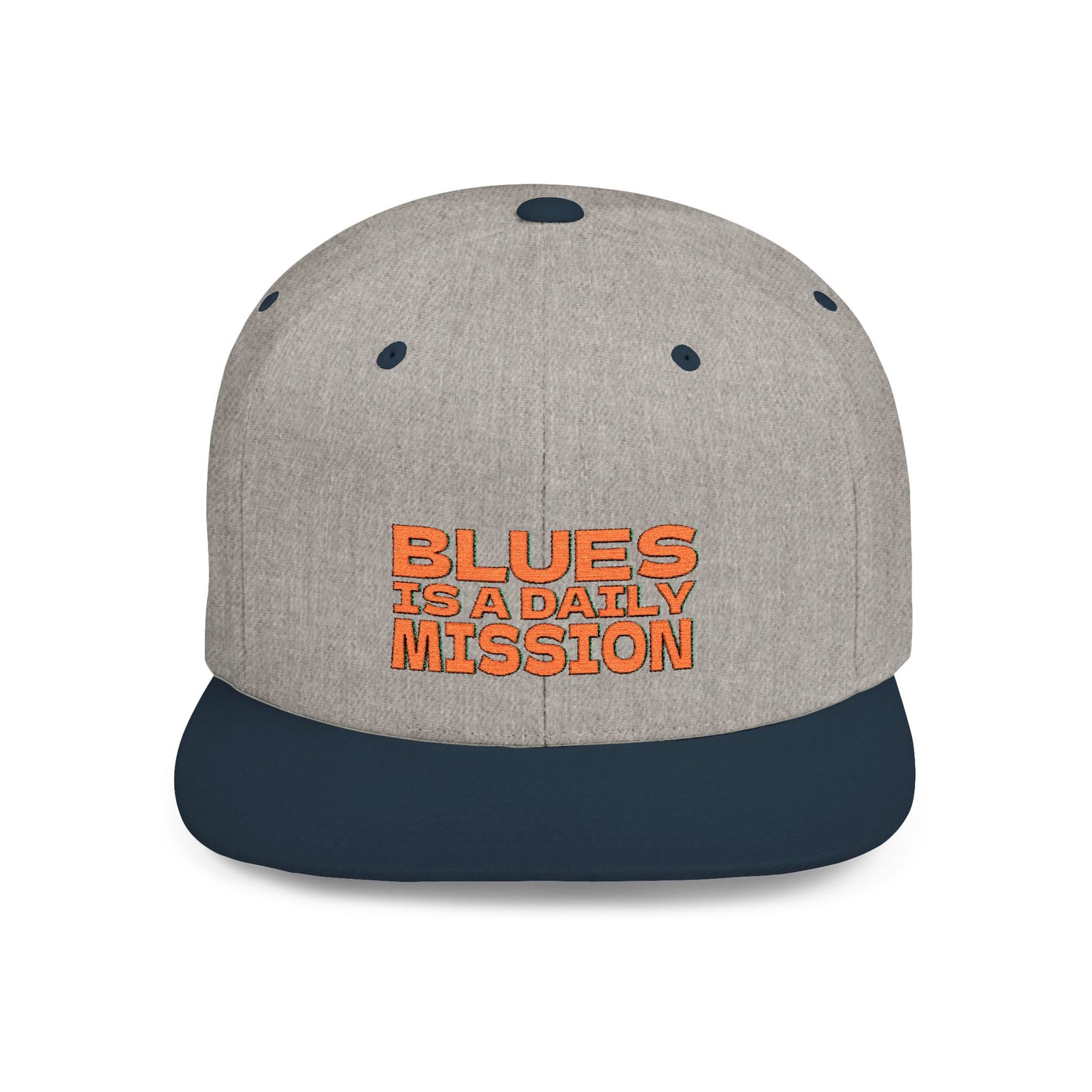 Blues is a daily Mission - Motto by Andrea De Luca - Snapback Hat – Cappello in stile Americano per amanti del Blues