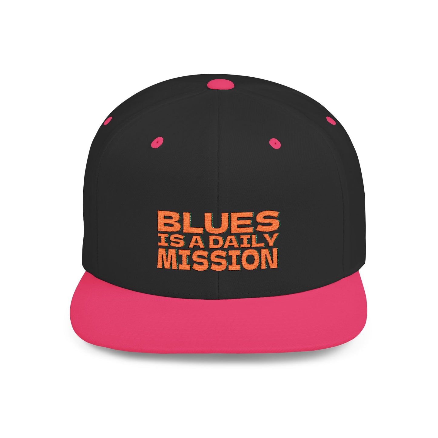 Blues is a daily Mission - Motto by Andrea De Luca - Snapback Hat – Cappello in stile Americano per amanti del Blues