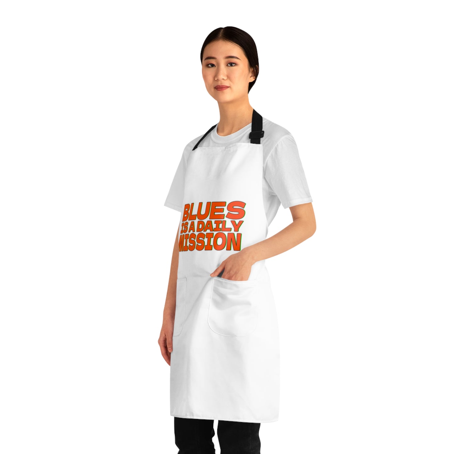 Blues is a daily Mission-Driven Cooking Apron - Perfect for Blues Lovers