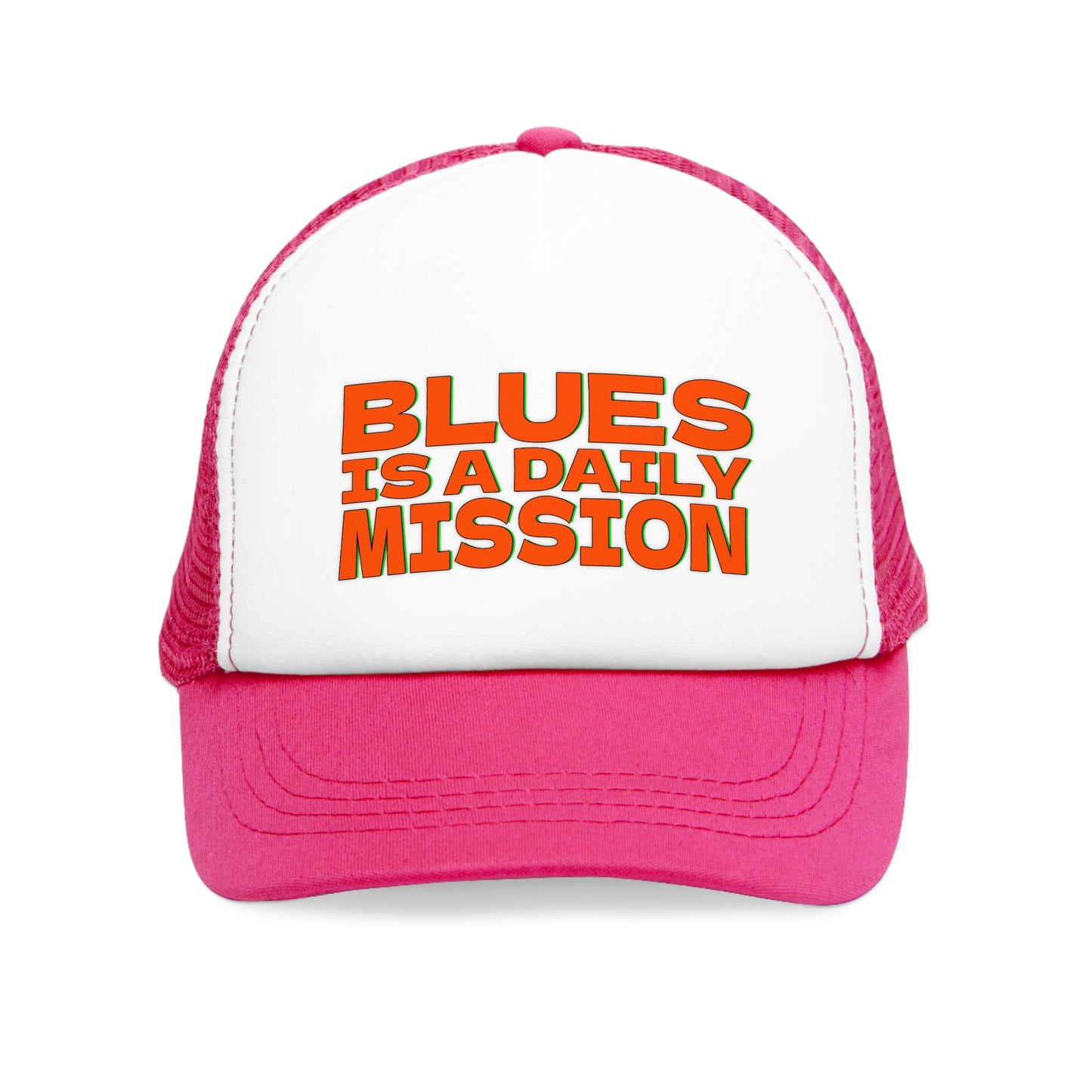 Blues is a daily Mission - Mesh Cap – Stylish Trucker Hat for Music Lovers - Cappellino con visiera LifeStyle